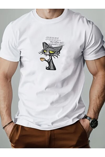 ship master Tricou unisex supradimensionat, 100% bumbac – Imprimeu cu pisică ...