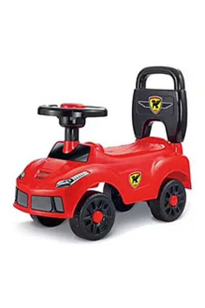 Fun Moment Ride-On Car With Steering Wheel And Backrest - Red