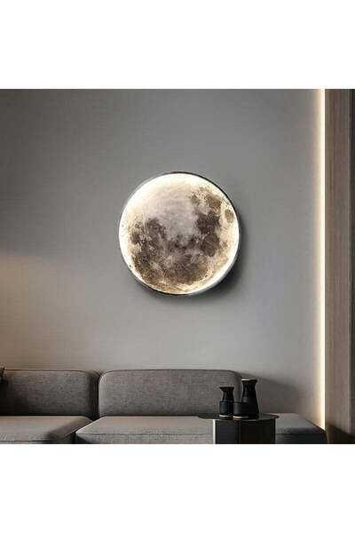 ALC-Shop Aplica LED Decorativa Luna 55W Diametru 80CM Lumina Calda Neutra Rec...