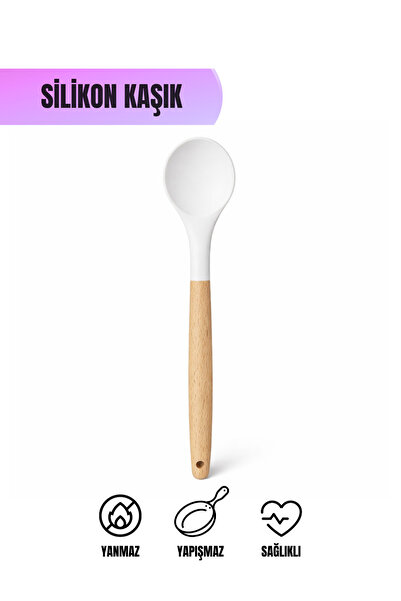 VAN VLECK Silikon Kaşık – Isıya Dayanıklı Yapışmaz Mutfak Kaşığı, Tencere ve ...