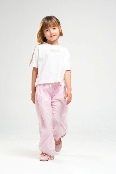 HAUSEkids 4-8 Years Old Seashell Sugar Girl's Set - Candy Pink