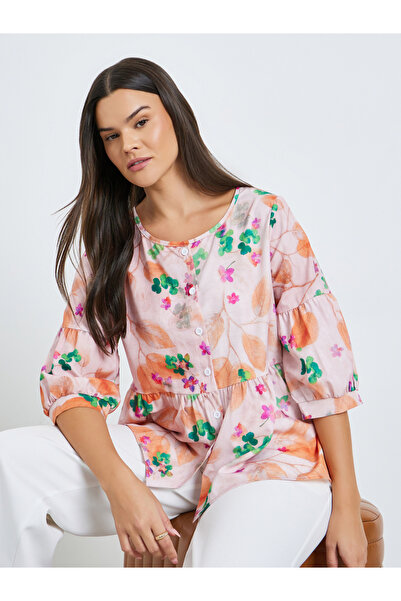 Take Two By Styli Women Floral Print 3/4 Sleeve Top