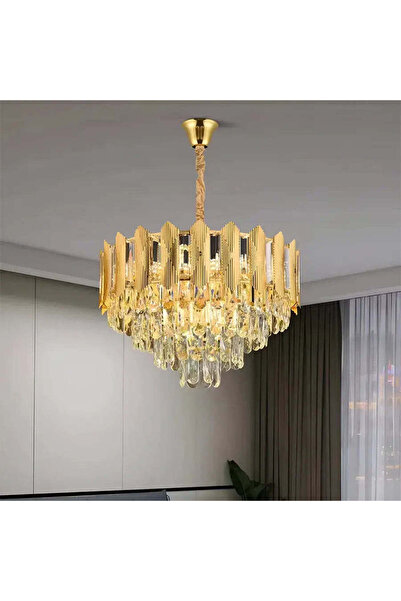 ALC-Shop Candelabru Cristal BUCKINGHAM Nobile 5xE14, Diametru 40cm, Auriu Luc...