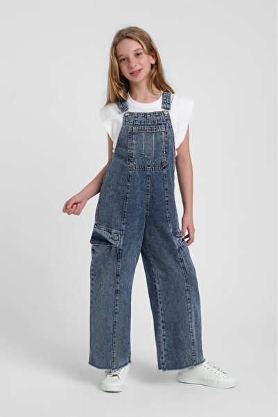 HAUSEkids Σετ σαλοπέτας για κορίτσια Elen Paris 5-9 ετών - Μπλε