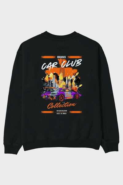 Ankhises Car Club Series 5 Μαύρο φούτερ με στάμπα στο πίσω μέρος, ανδρικό γυν...