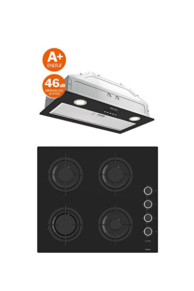 Ferre MEGA PLUS SERİSİ 2'Lİ CAM ANKASTRE SET OCAK + GÖMME ASPİRATÖR (CS205-D0...