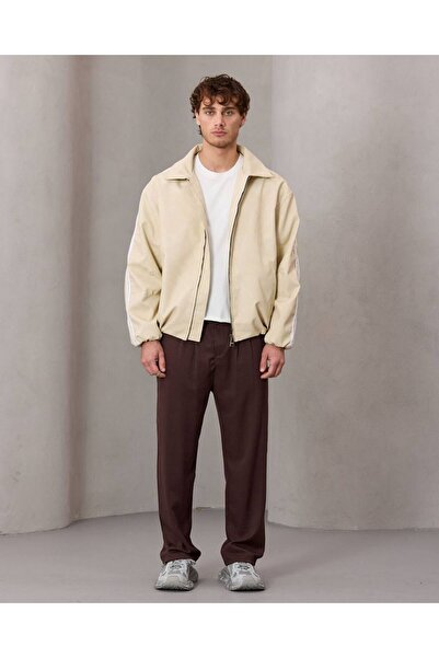 TÜZeMEN Omuz Şeritli Deri Ceket