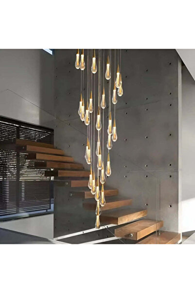 ALC-Shop Candelabru Cristal LED Suspendat, 60W Iustinian, Inaltime Reglabila,...