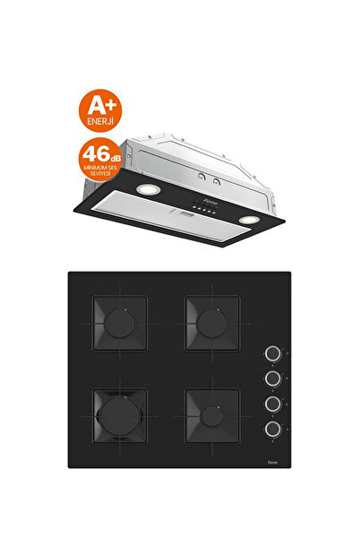 Ferre MEGA PLUS SERİSİ 2'Lİ CAM ANKASTRE SET OCAK + GÖMME ASPİRATÖR (SS205-D0...