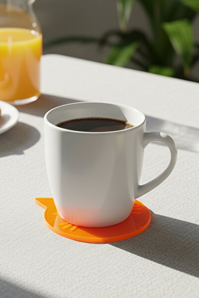 Pikas 6'lı Renkli Kirpikli Kedi Figürlü Çok Amaçlı Pleksi Daire