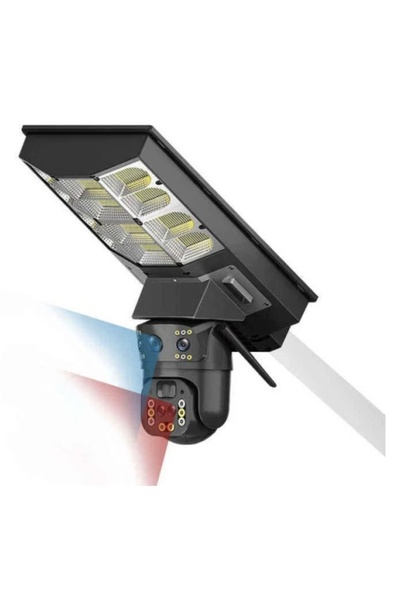 FOXMAG24 Ηλιακός Φωτιστικός Δρόμου με Τριπλή Κάμερα, 4G, Έξυπνο PTZ, Αμφίδρομ...