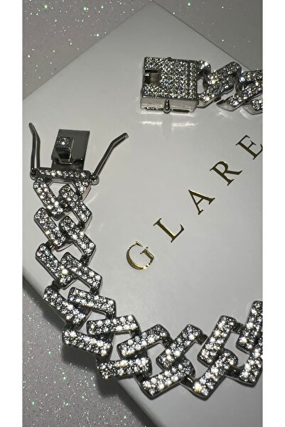 GLARE JEWELRY CO Monaco Chain Modeli Lüks Pırlanta Montür İşleme Taşlı Gurmet...