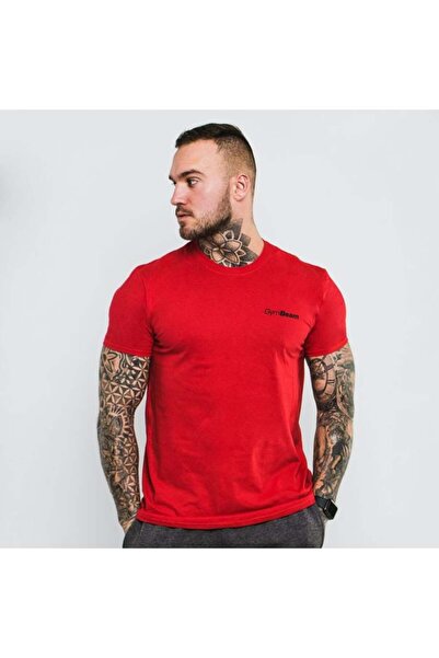 GymBeam Tricou bărbătesc simplu, roșu cireș