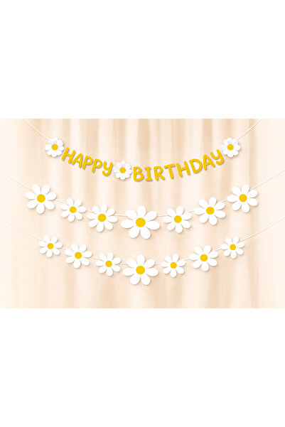 Behind party store Happy Birthday Banner Daisy Ornament Set – Birthday Banner...