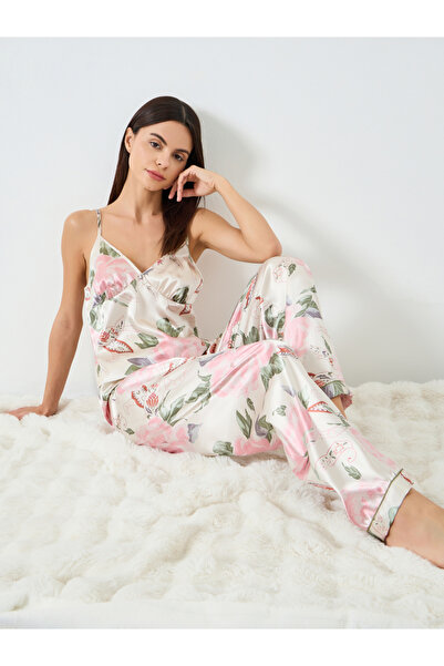Take Two By Styli Women Floral Printed Cami Top and Pyjama Set