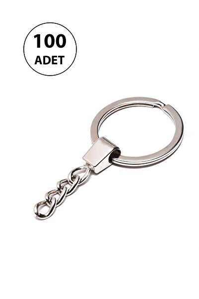 TESBİHKENTİ 100 Pieces Steel Keychain Rings