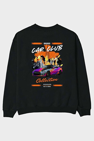 Ankhises Car Club Series 31 Μαύρο φούτερ με στάμπα στο πίσω μέρος, ανδρικό γυ...