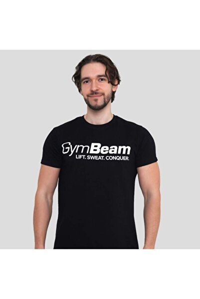 GymBeam Tricou cu fermoar negru