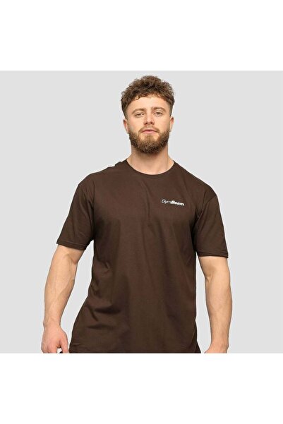 GymBeam Tricou simplu maro ciocolatiu