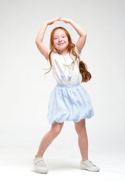 HAUSEkids 4-8 Years Old Daisy Lovelye Girl's Set-Ice Blue