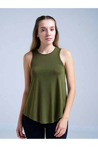 MUNNS AND MARS By Styli Women Olive Racerback Tank Top