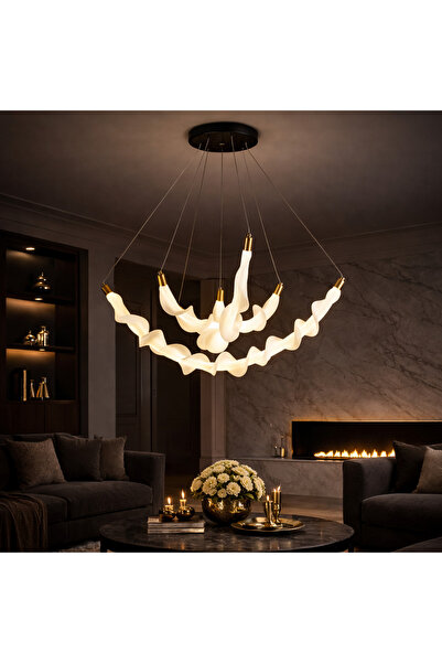 ALC-Shop Acrylic LED Pendant Chandelier, 48W, Warm/Neutral/Cool Light 3000/40...