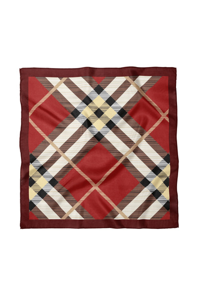 Sultan İpek Geometric Patterned Scarf / Bandana 50X50Cm