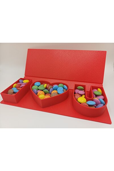 Della صندوق هدايا عيد الحب - صندوق حلوى/كوكيز بتصميم ثلاثي الأبعاد مع كتابة ا...