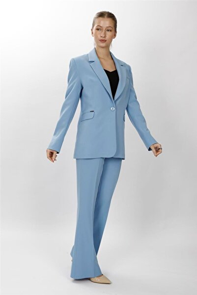 ÖNDER ÖZSOY Oversize Single Button Classic Jacket & Pocketed Spanish-Cut Trou...