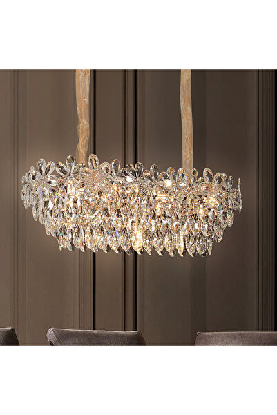 Alessandro DESIGN Candelabru Cristal Regalis 11x E14, 85cm, Auriu Lucios, Ina...