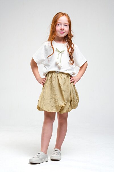 HAUSEkids طقم دايزي لافلي للفتيات من 4-8 سنوات - كاكي