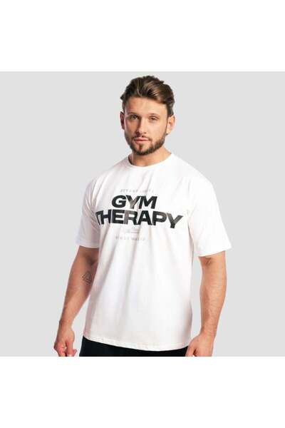 GymBeam Tricou de terapie la sală, alb