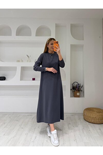 Trendingsize Modal Textured Long-Sleeved Dress