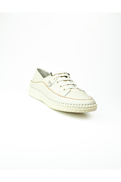 Voyager Z536 Ecru Leather Casual Women's Shoes