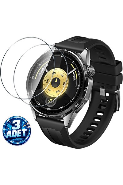 [3-Pack] Huawei Watch GT6 46mm Nano Glass Screen Protector Bubble Free HD 9H Hardness