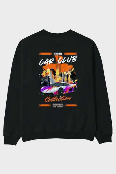 Ankhises Araba Club Series 27 Hanorac negru oversize cu imprimeu pe spate pen...