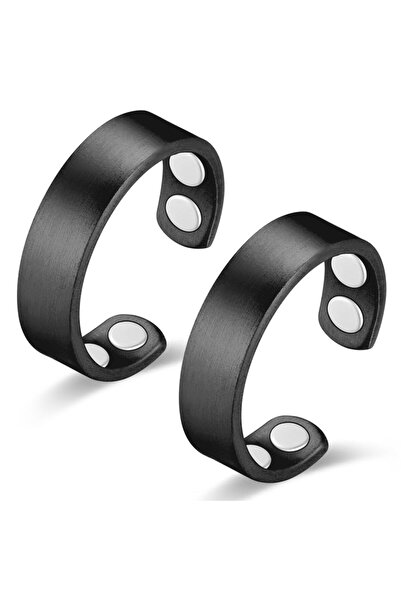 Arabest 2PCS Copper Magnetic Rings Adjustable,for Women Copper Finger Ring Ul...