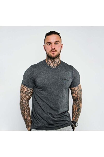 GymBeam Tricou bărbătesc simplu gri închis