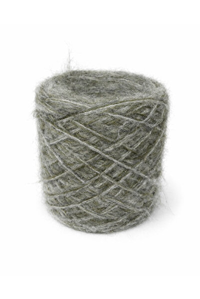U5 FASHION El Örgü İpi 3 Kat Tiftik Tüylü Ebruli İplik Haki Füme Gri 100 gr (...
