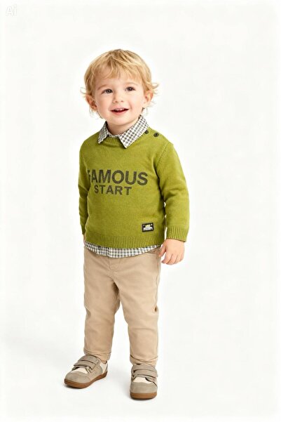 Gocoland Famous start premium boy's knit pants 3-piece set