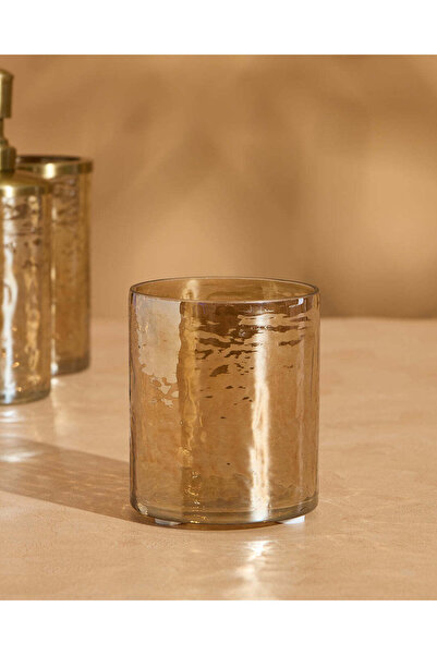 REDTAG Gold Luster Hammered Glass Cotton Jar