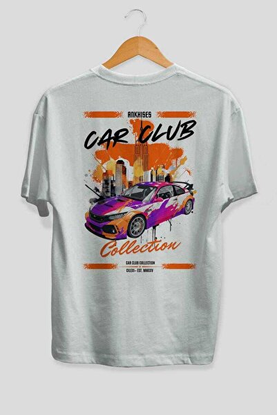 Ankhises Μπλουζάκι Club Series 9 με στάμπα στο πίσω μέρος, λευκό, oversized, ...