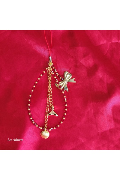 LO ADORO Phone Charm Heart Butterfly Cat Yoga Woman Phone Lanyard Strap Keych...