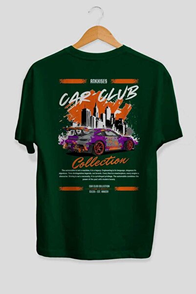 Ankhises Araba Club Series 2 Back Printed Oversize T-Shirt 100% Cotton Men Women