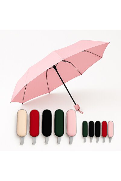 Saule Kapsül Taşıma Kutulu Mini Katlanır Şemsiye