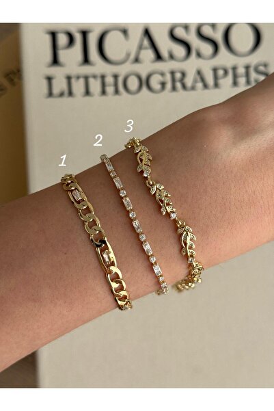 İREM YILDIZ Çelik 14 K Kuyumcu Model VİP Şık Tasarım Bileklik