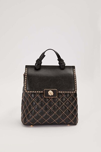 Levidor Black Quilted Model Backpack