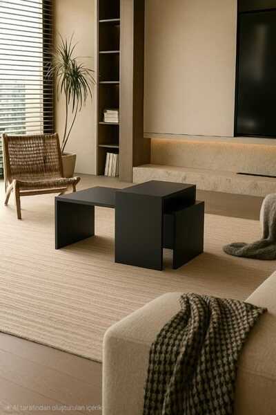 Anzera Mobilya Oliva 2'li Orta Sehpa Takımı