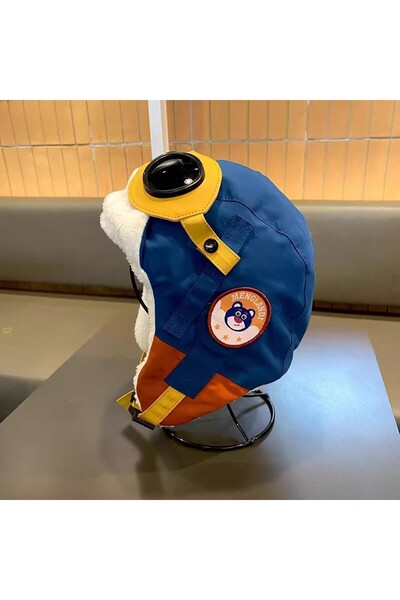 MİLKYADATOYS Winter Pilot Glasses Hat for Children with Ear Protection from C...