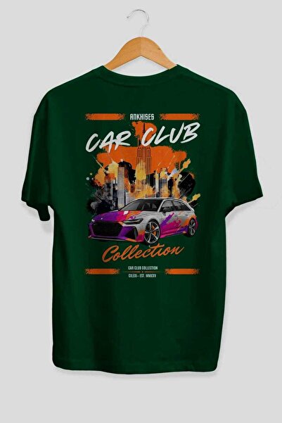 Ankhises Araba Club Series 3 Back Printed Oversize T-Shirt 100% Cotton Men Women